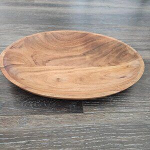 Sembla Solid Wood Serving Dish – Natural Wood Finish, Never Used